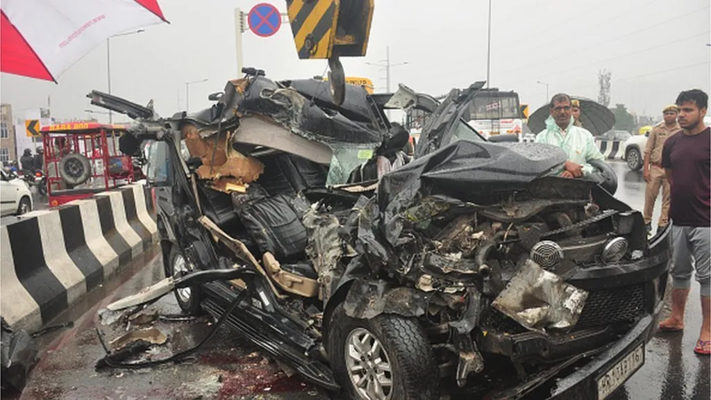 Severe road accident on an Indian highway